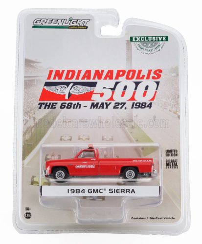 Greenlight - GMC SIERRA PICK-UP 68th INDIANAPOLIS 500 MILE RACE EMERGENCY VEHICLE 1984 RED