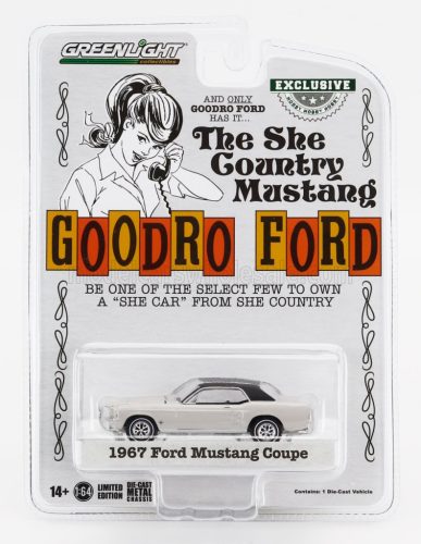 Greenlight - FORD USA MUSTANG COUPE 1967 - THE SHE COUNTRY MUSTANG AUTUMN SMOKE BLACK