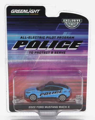 Greenlight - FORD USA MUSTANG MACH-E POLICE 2022 LIGHT BLUE BLACK