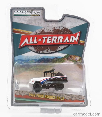 Greenlight - Ford Usa Bronco Baja Bfgoodrich 1969 White Blue