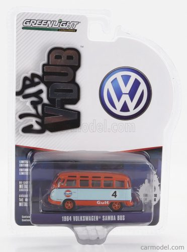 Greenlight - Volkswagen T1 Samba Minibus N 4 Gulf 1964 Orange Light Blue