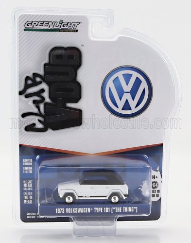 Greenlight - VOLKSWAGEN TYPE 181 THING CABRIOLET CLOSED 1973 WHITE BLACK