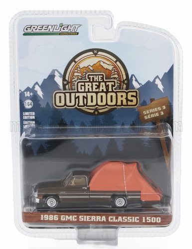 Greenlight - GMC SIERRA CLASSIC 1500 PICK-UP CAMPER 1986 BROWN