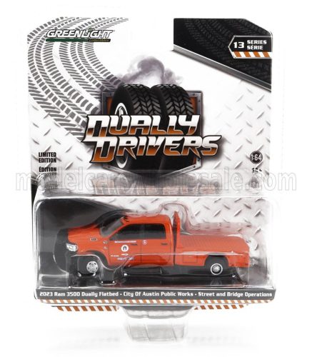 Greenlight - DODGE RAM 3500 DOUBLE CABINE PICK-UP AUSTIN PUBLIC WORKS TEXAS 2023 ORANGE