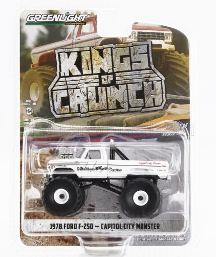 Greenlight - FORD USA F-250 PICK-UP MONSTER TRUCK CAPITOL CITY 1978 WHITE