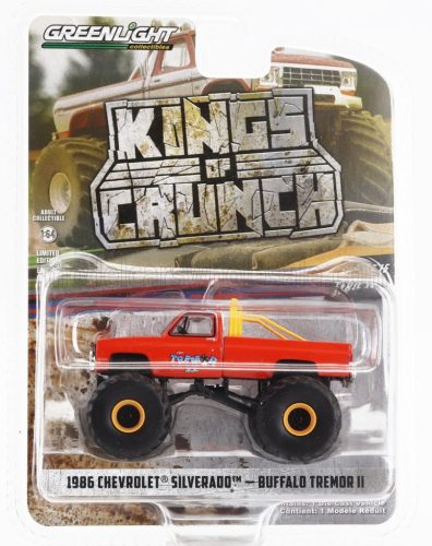 Greenlight - CHEVROLET SILVERADO PICK-UP MONSTER TRUCK BUFFALO TREMOR 1987 RED