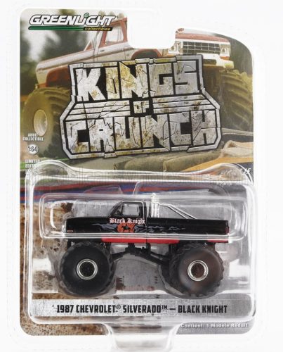 Greenlight - CHEVROLET SILVERADO PICK-UP MONSTER TRUCK BLACK KNIGHT 1987 BLACK