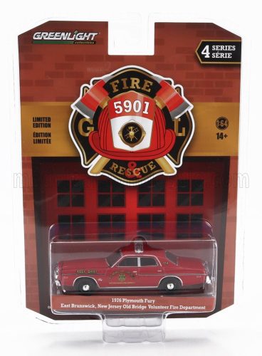 Greenlight - PLYMOUTH FURY OLD BRIDGE VOLUNTEER FIRE ENGINE 1976 RED