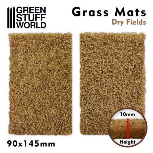 Green Stuff World - Grass Mat Cutouts - Dry Fields (size: 90x145mm height: 10mm) - 2 pcs.