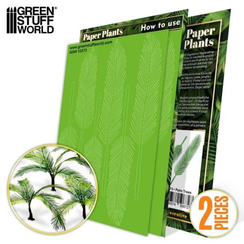 Green Stuff World - Paper Plants - Palm Trees (laser cut) x 2 pieces