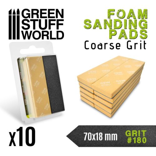 Green Stuff World - Foam Sanding Pads 180 Grit