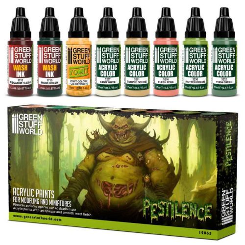 Grren Stuff World - Paint Set - Pestilence (8 pcs)