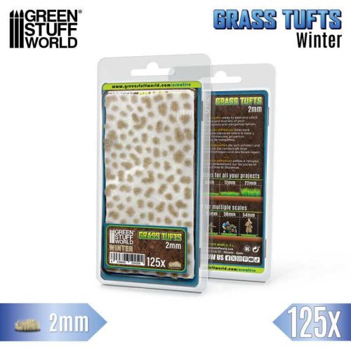 Green Stuff World - Static Grass Tufts 2 mm - Winter White (125 pcs.)