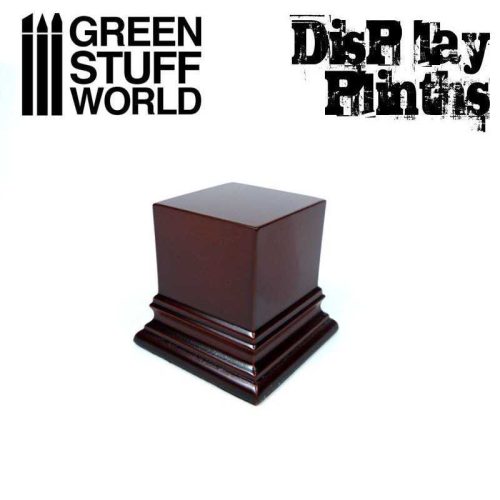 Green Stuff World - Square Top Display Plinth 4x4 cm - Hazelnut Brown