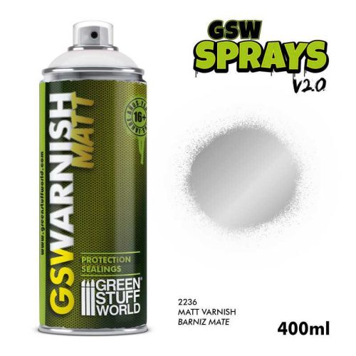 Green Stuff World - SPRAY Clear Matt Varnish (400ml)