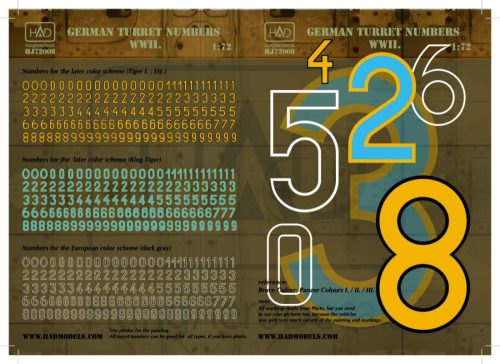 HAD models - German turret numbers