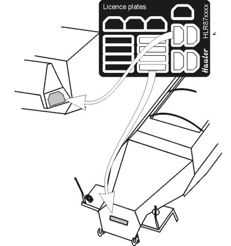 Hauler - 1/87 SPZ set of licence plates in 1-87 scale