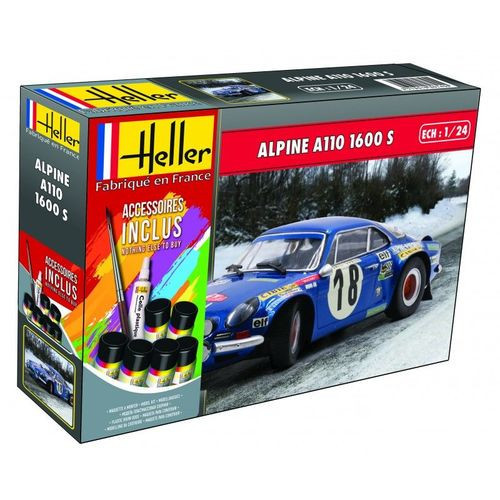 Heller - STARTER KIT Alpine A110(1600) Kit Ref. (including paints,brush and glue) (including paints,brush and glue)