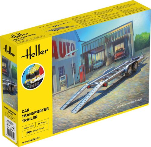 Heller - STARTER KIT Car Transporter Trailer