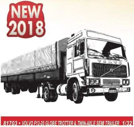 Heller - VOLVO F12-20 Globetrotter Twin-Axle Semi trailer