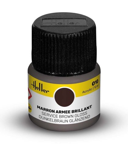 Heller - Peinture Acrylic 010 marron armee brillant