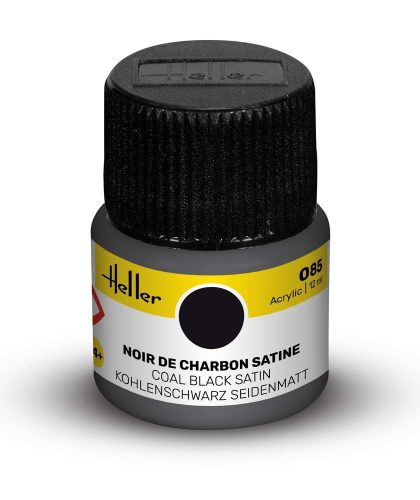 Heller - Peinture Acrylic 085 noir de charbon satine