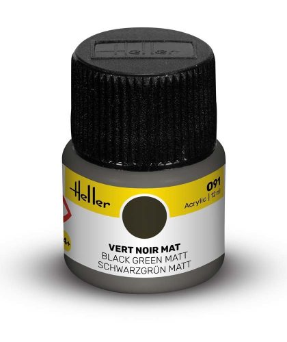 Heller - Peinture Acrylic 091 vert noir mat