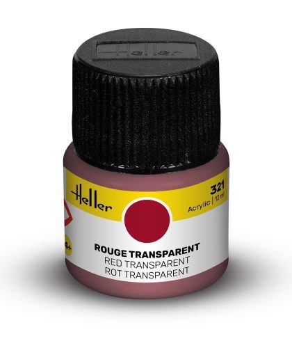 Heller - Peinture Acrylic 321 rouge transparent