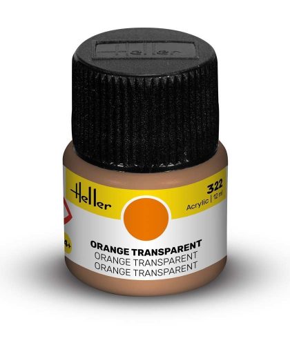 Heller - Peinture Acrylic 322 orange transparent 12ml