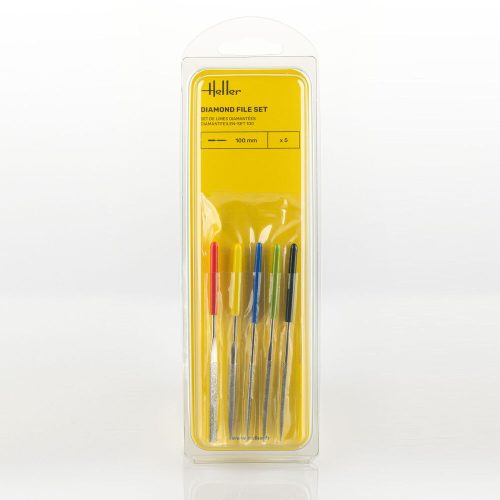 Heller - Diamond file set 100 mm (5 pieces)