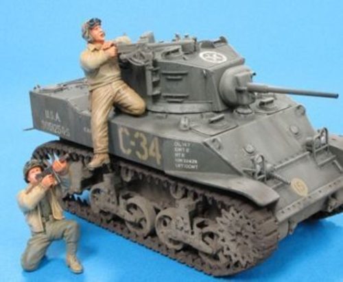 Hobby Fan - U.S. M5A1 Tank Crew & Sandbags- 2 Fig.