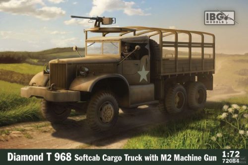 IBG - 1:72 Diamond T 968 Softcab Cargo Truck with M2 Machine Gun - IBG