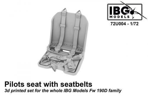 IBG - 1/72 Pilots Seat with Seatbelts for Fw 190D family - 3d Printed Set