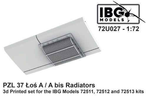 IBG - 1/72 Radiators for PZL 37 Łoś A/A bis (3d printed)