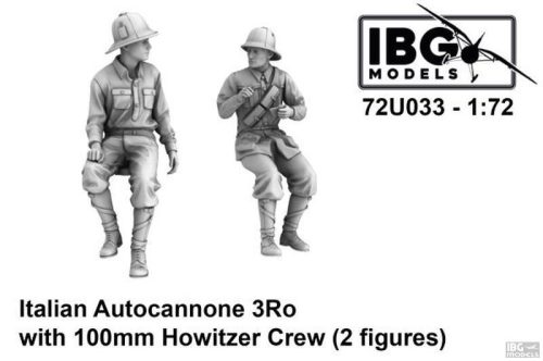 IBG - 1/72 Italian Autocannone 3Ro with 100mm Howitzer Crew (3d printed set - 2 figures)