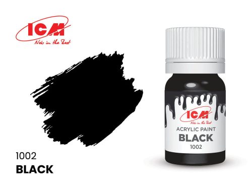 ICM - BASIC COLORS Black bottle 12 ml