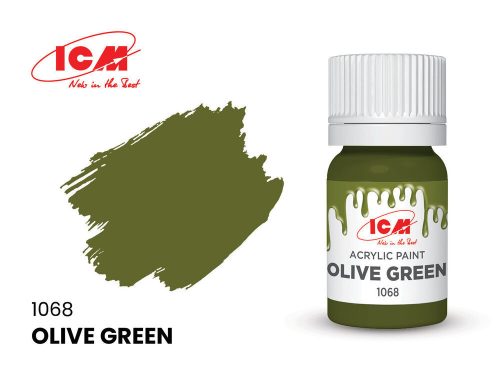 ICM - GREEN Olive Green bottle 12 ml