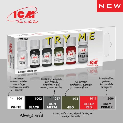 ICM - TRY ME Acrylic paint set