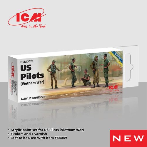 ICM - Acrylic Paint Set for US Pilots(Vietnam War)