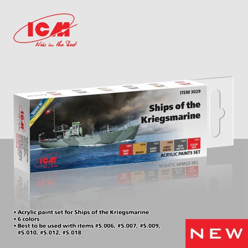 ICM - Acrylic paint set for Ships of the Kriegsmarine 6 ? 12 ml