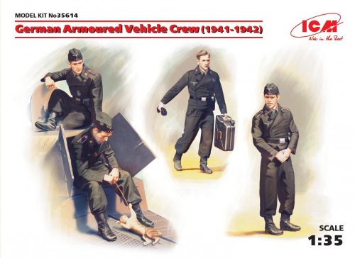 ICM - German Armoured Vehicle Crew 1941-1942 4 figures and cat