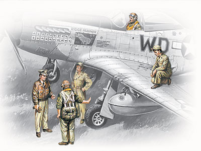 ICM - USAAF Piloten und Bodenpersonal