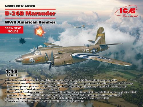 ICM - B-26B Marauder, WWII American Bomber (100% new molds)