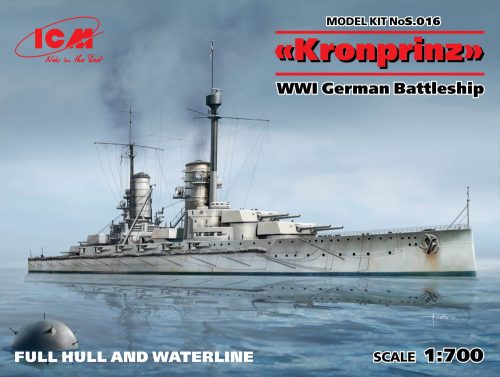 ICM - Kronprinz fullhull & waterline WWI German Battleship