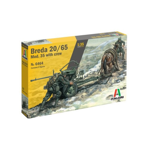 Italeri - Horse Drawn Breda 20/65 Mod.35 With Servants