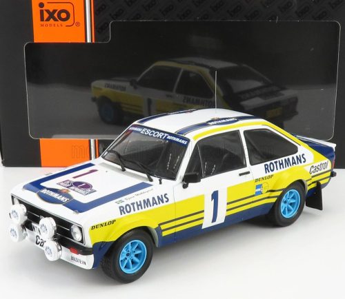 Ixo-Models - FORD ENGLAND ESCORT RS 1800 MKII TEAM ROTHMANS N 1 WINNER RALLY ACROPOLIS 1979 B.WALDEGARD - H.THORSZELIUS WHITE YELLOW BLUE