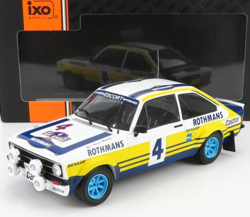 Ixo-Models - FORD ENGLAND ESCORT RS MKII TEAM ROTHMANS N 4 RALLY ACROPOLIS 1979 H.MIKKOLA - A.HERTZ WHITE YELLOW BLUE