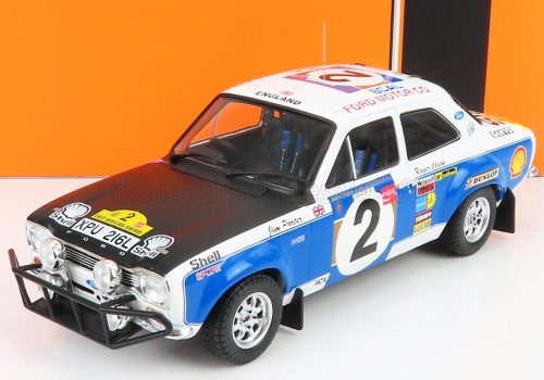 Ixo-Models - FORD ENGLAND ESCORT MKI RS 1600 (night version) N 2 RALLY SAFARI 1973 R.CLARK - J.PORTE WHITE BLUE BLACK