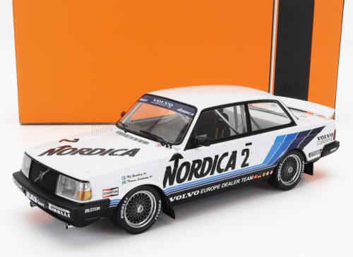 Ixo-Models - VOLVO 240 TURBO TEAM NORDICA RAS SPORT N 2 BRNO ETCC 1986 U.GRANBERG - T.LINDSTROM WHITE LIGHT BLUE