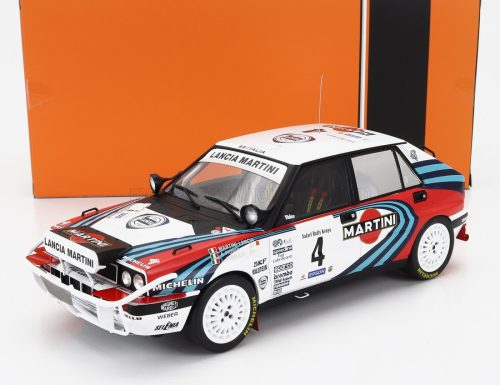 Ixo-Models - LANCIA DELTA INTEGRALE 16V MARTINI (night version) N 4 RALLY SAFARI 1990 ALESSANDRO FIORIO - LUIGI PIROLLO WHITE BLUE RED